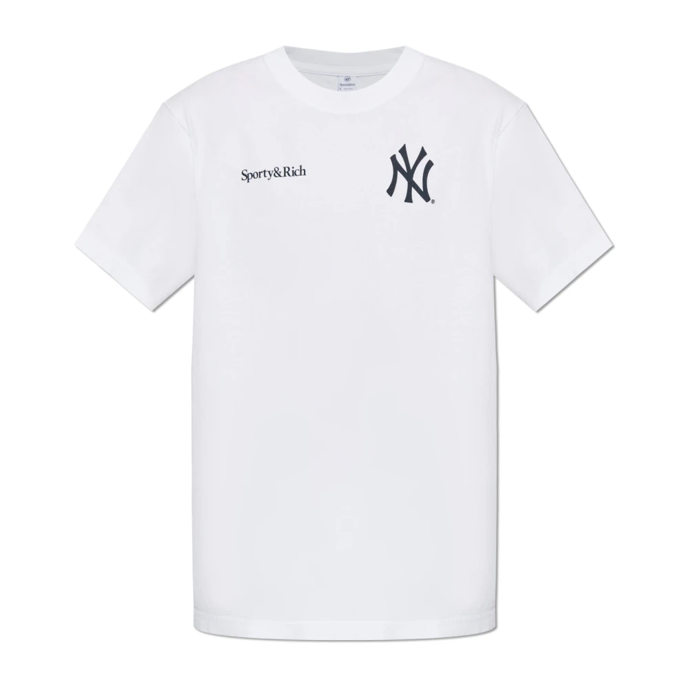 Sporty & Rich T-shirt uit de 47 & The New York Yankees collectie White Unisex