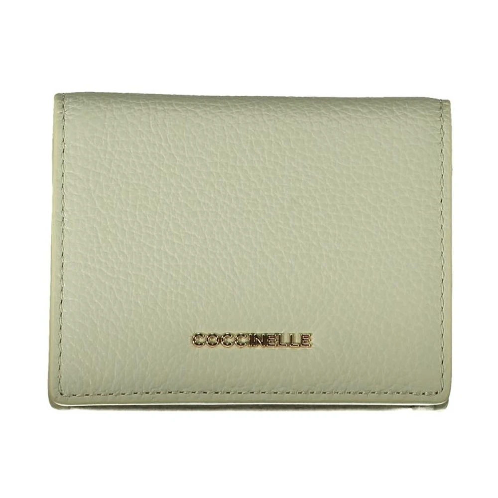 Coccinelle Groene Leren Portemonnee met Meerdere Compartimenten Green Dames