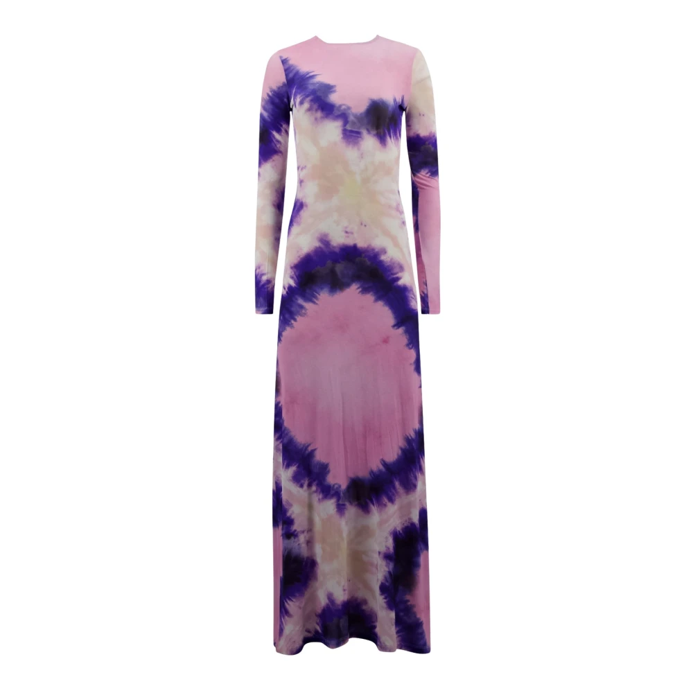 Rabanne Women's Multicolor Maxi Dresses, S, Tie And Dye Summer Collection Dress