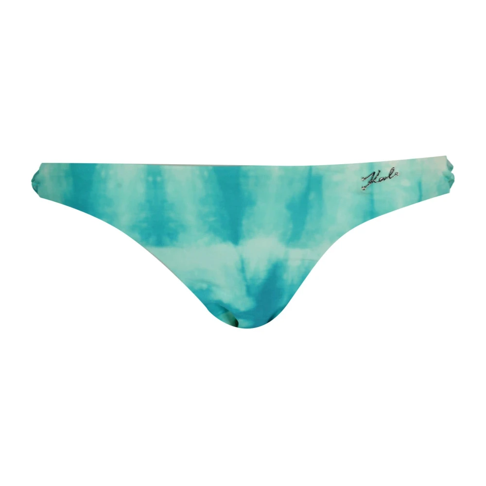 Karl Lagerfeld Blauwe hoog getailleerde strandbikini broekjes Blue Dames