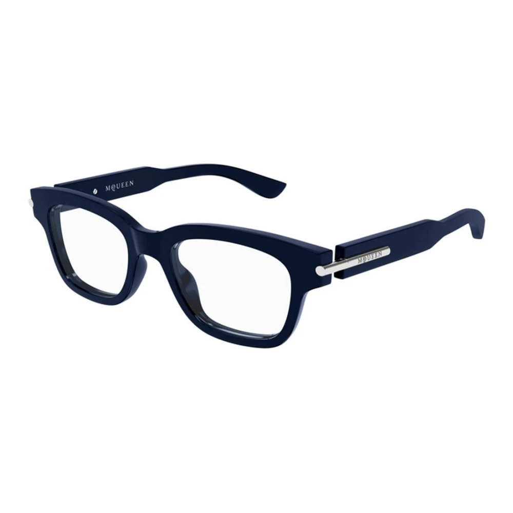 Alexander Mcqueen Unisex Blue Glasses, 52 Mm, Am0497o Optical Frame