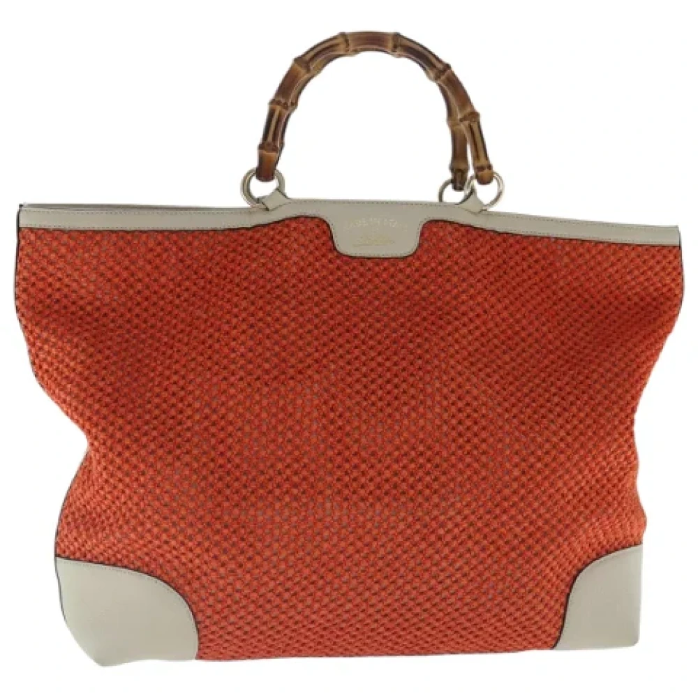 Gucci Vintage Pre-owned Canvas handbags Orange Dames