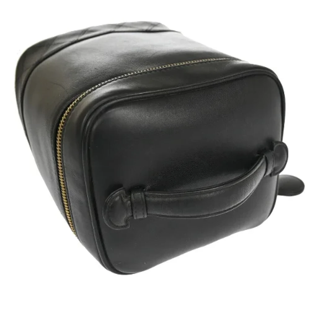 Chanel Vintage Pre-owned Leather clutches Black Dames