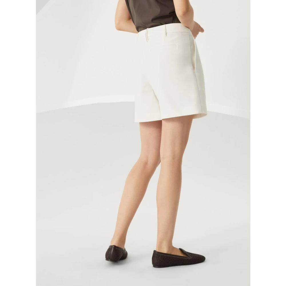 BRUNELLO CUCINELLI Elegante Shorts voor Mannen White Dames