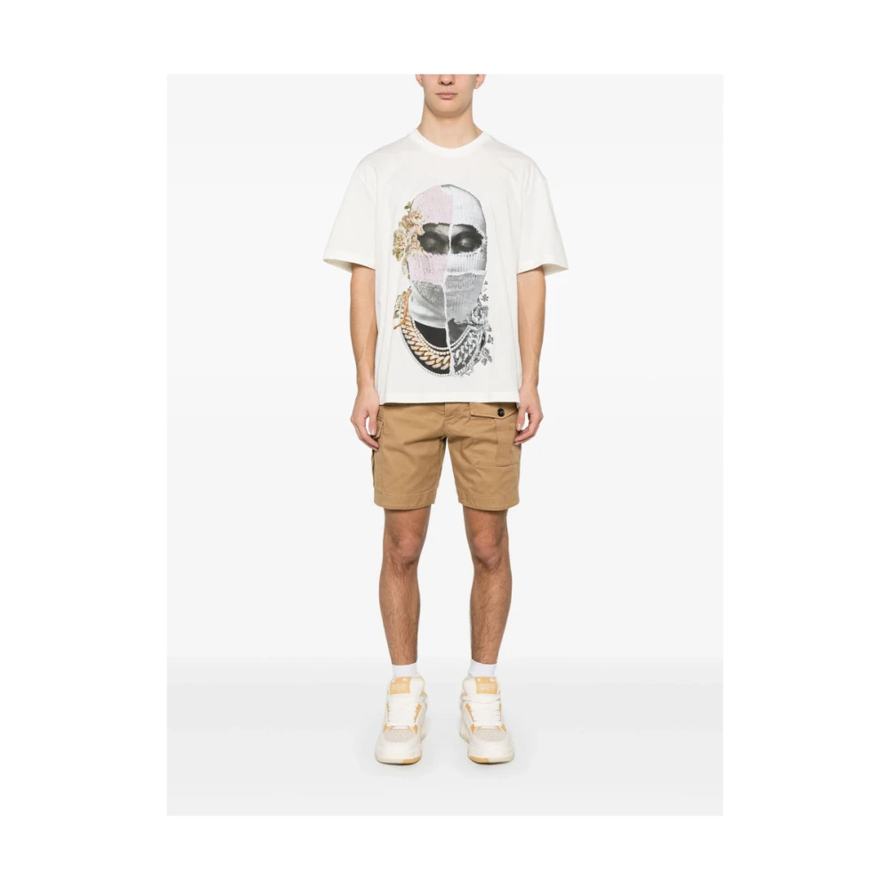 IH NOM UH NIT Wit Logo Print Crew Neck T-shirt White Heren