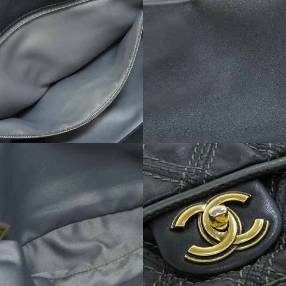 Chanel Vintage Pre-owned Leather shoulder-bags Black Dames