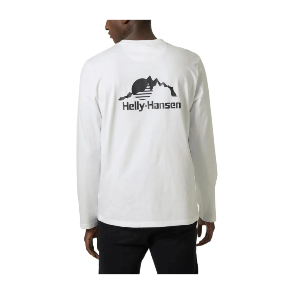 Helly Hansen Wit lang T-shirt Young Urban White Heren