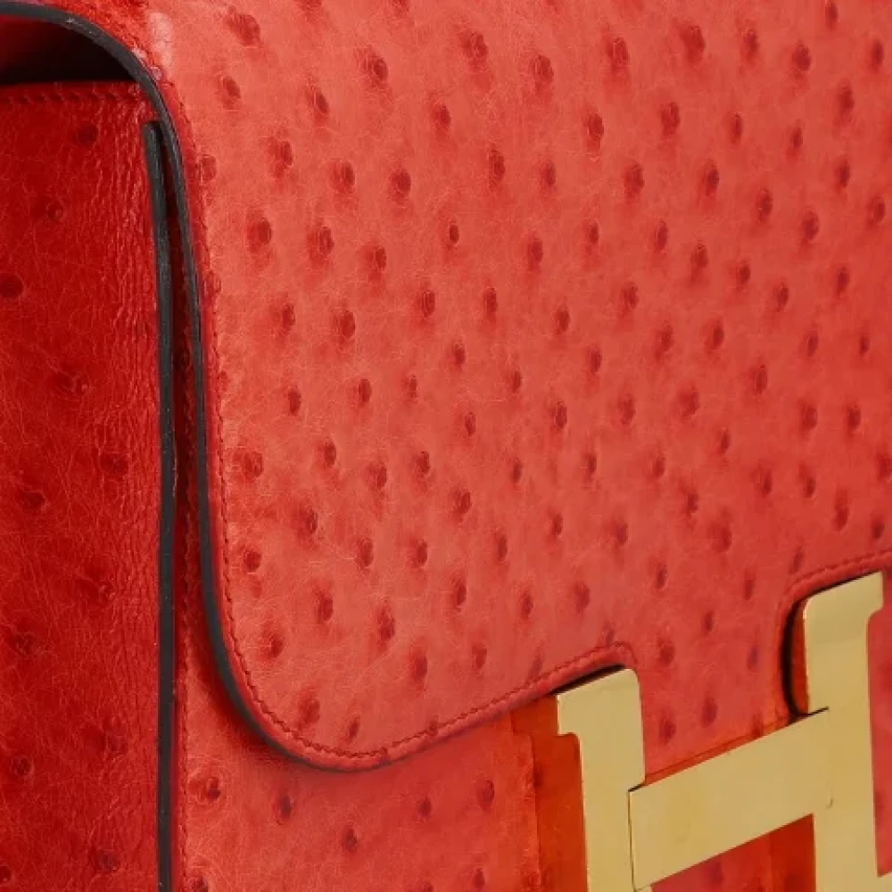 Hermès Vintage Pre-owned Leather shoulder-bags Red Dames