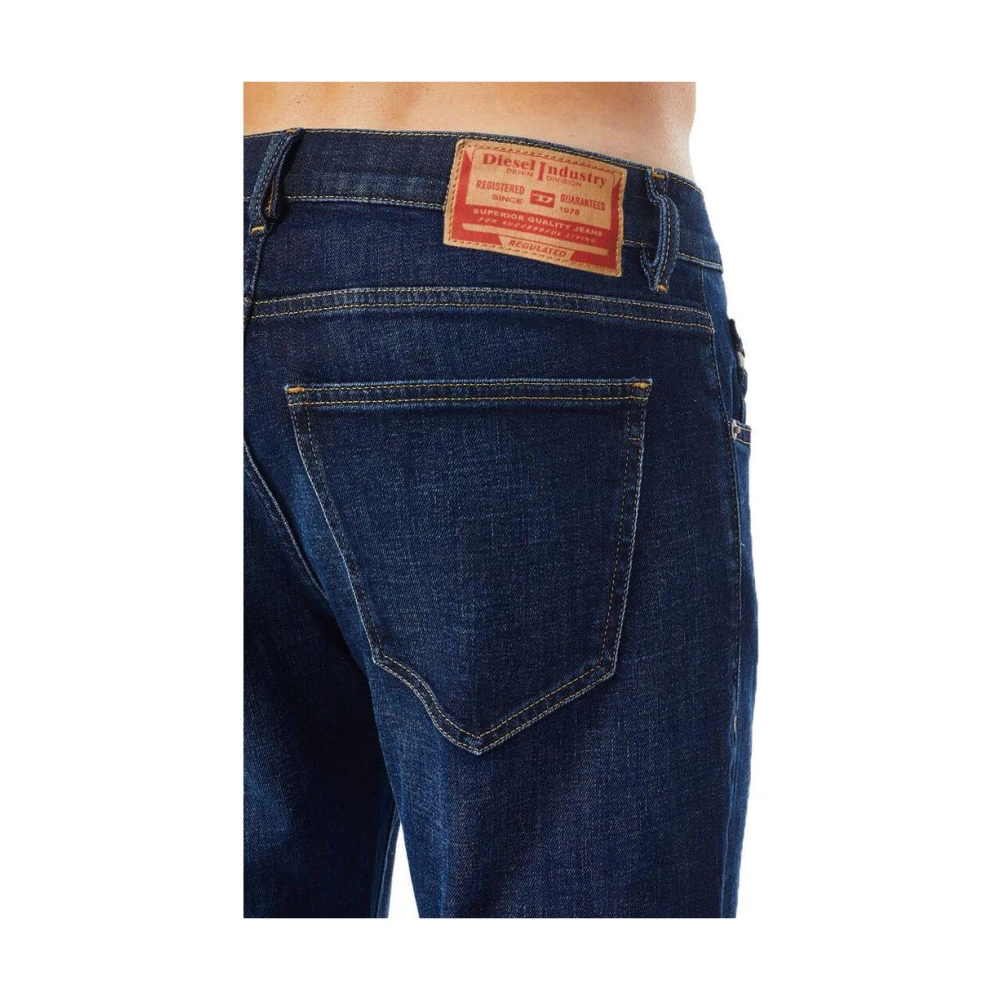 Diesel Slim-Fit Donkerblauwe Katoenen Jeans Blue Heren