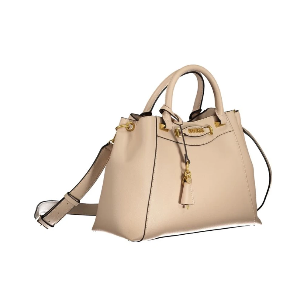Guess Beige Handtas met Smaragdaccenten Beige Dames