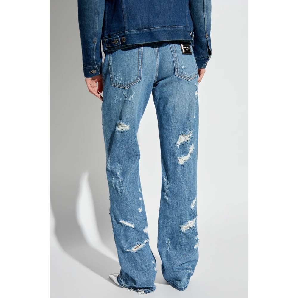 Dolce & Gabbana Jeans met logo Blue Dames