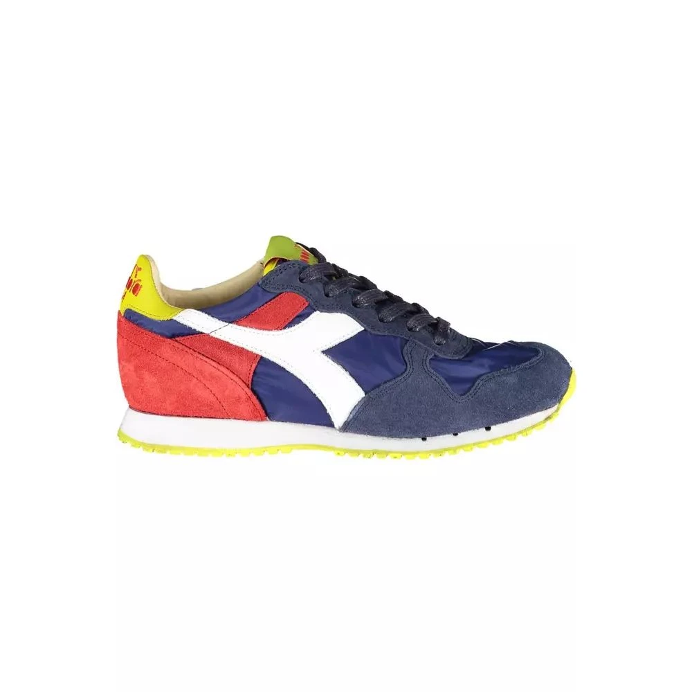 Diadora Blauwe Contrasterende Vetersneakers Dames Schoenen Veelkleurig Multicolor