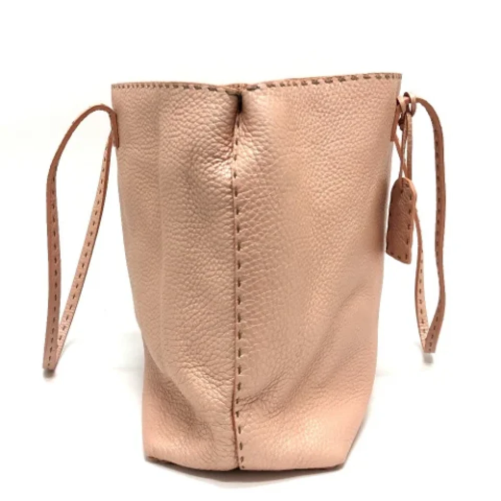Fendi Vintage Pre-owned Leather totes Beige Dames