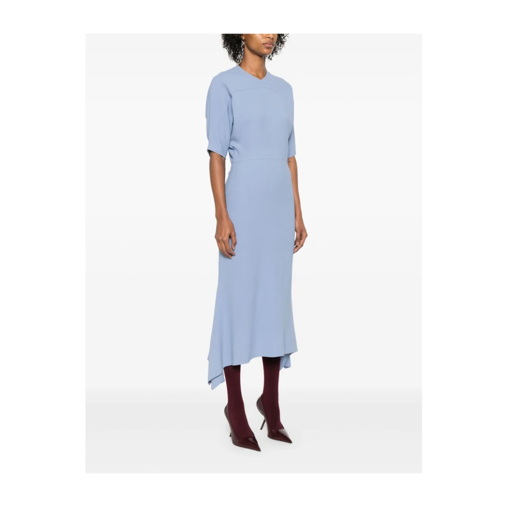 Victoria Beckham Heldere Blauwe Jurk Elegant Comfortabel Modern Blue Dames