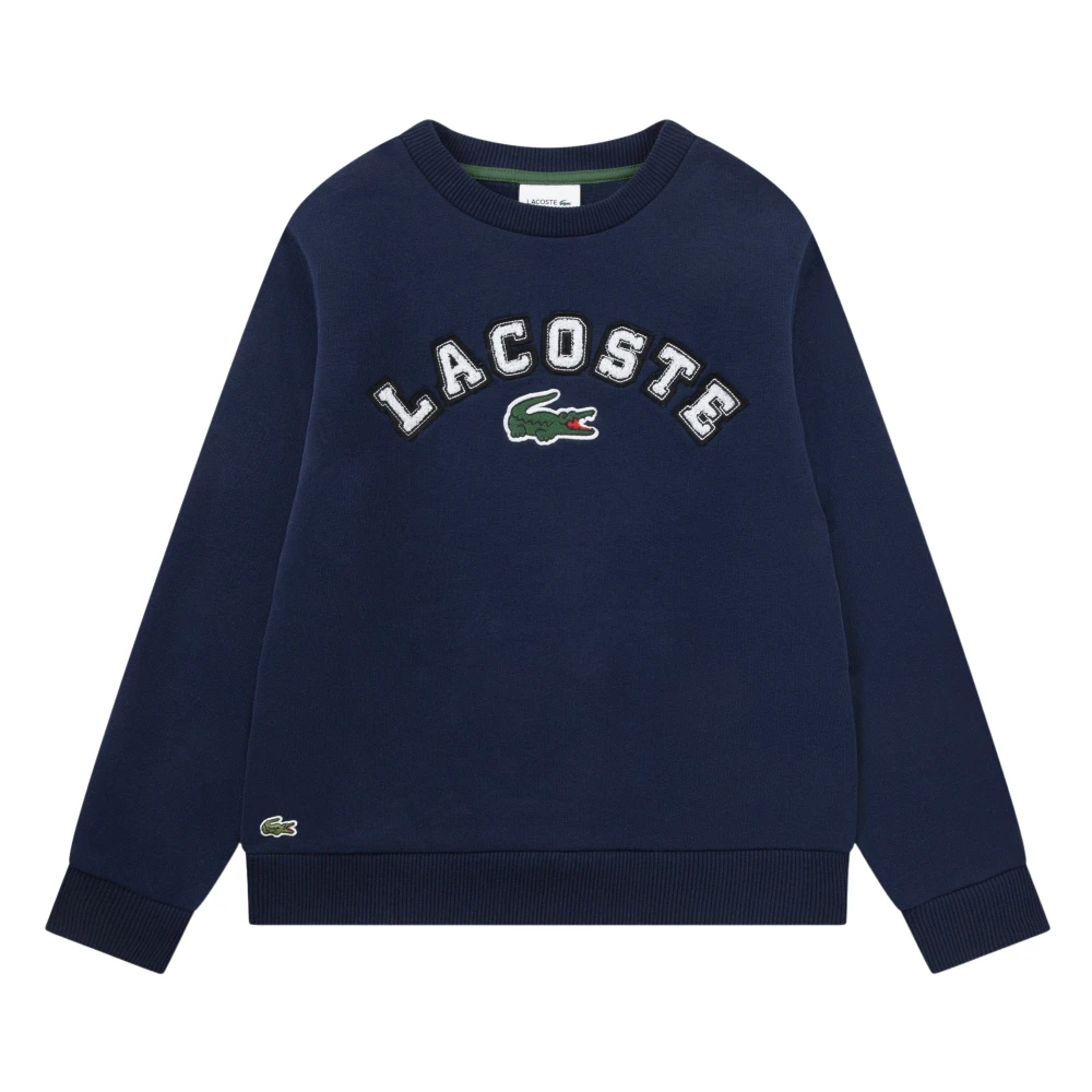 Lacoste Boys Blue Kids Sweatshirts, 2 Y, Chenille Logo Sweatshirt