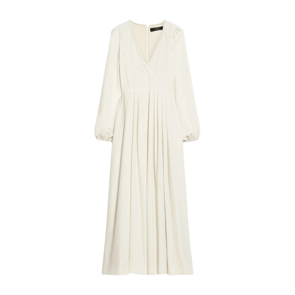 Max Mara Weekend Boho-stil maxi klänning med V-ringning Beige, Dam