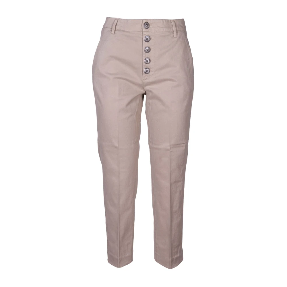 Dondup Chino Broek met Juweelknoop voor Dames Pink Dames