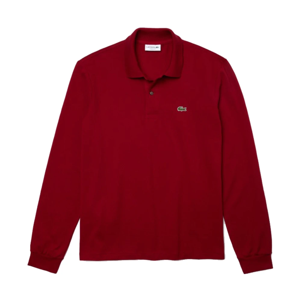 Lacoste Men's Bordeaux Ribbed Collar Polo Shirt