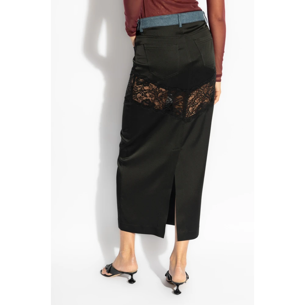 Blumarine Rok gemaakt van gecombineerde materialen Black Dames