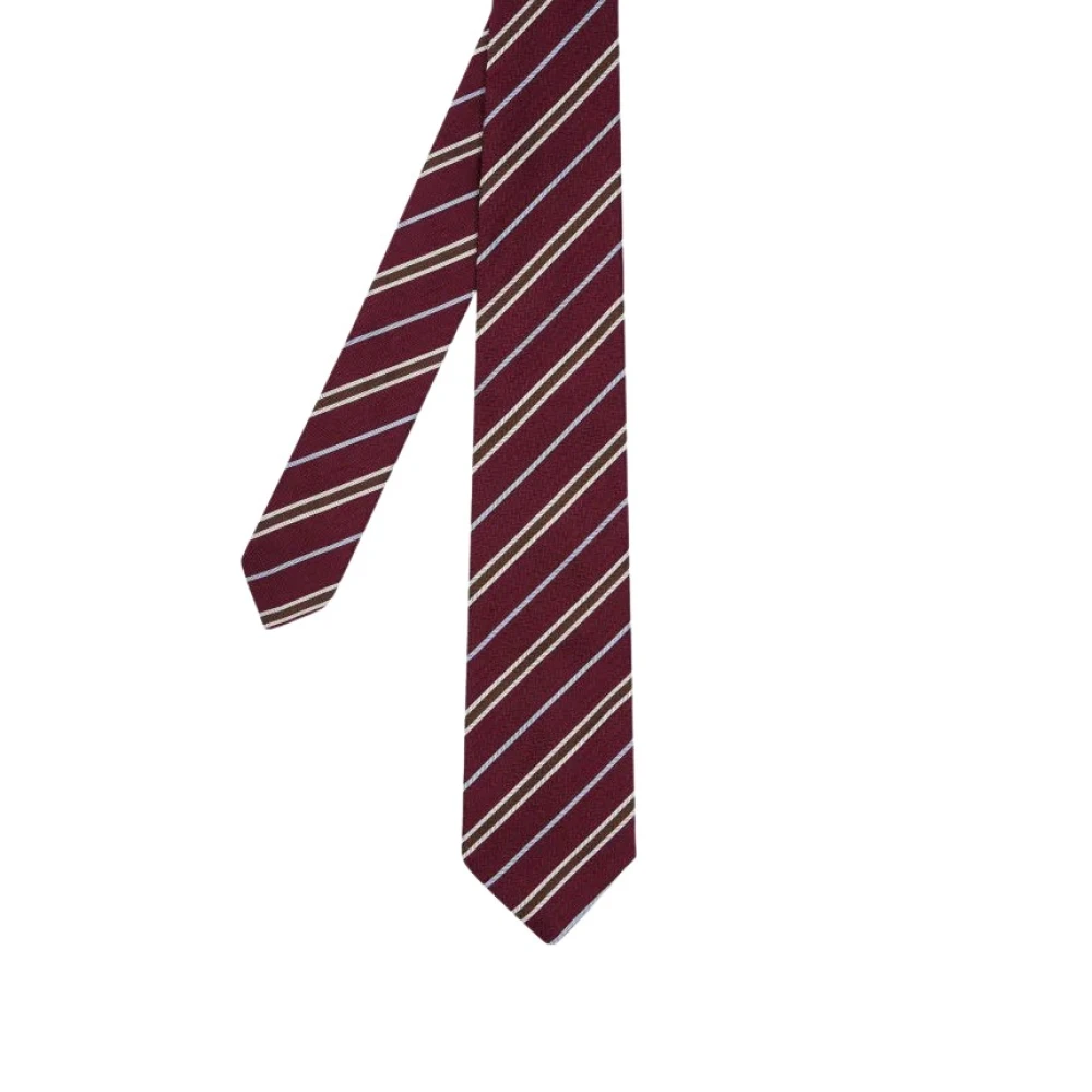 PS By Paul Smith Zigzag Streep Zijden Stropdas Purple Heren