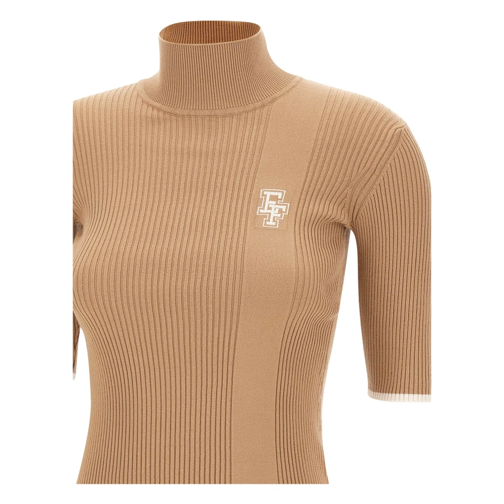 Elisabetta Franchi Dagelijkse Dames Turtleneck Sweater Beige Dames