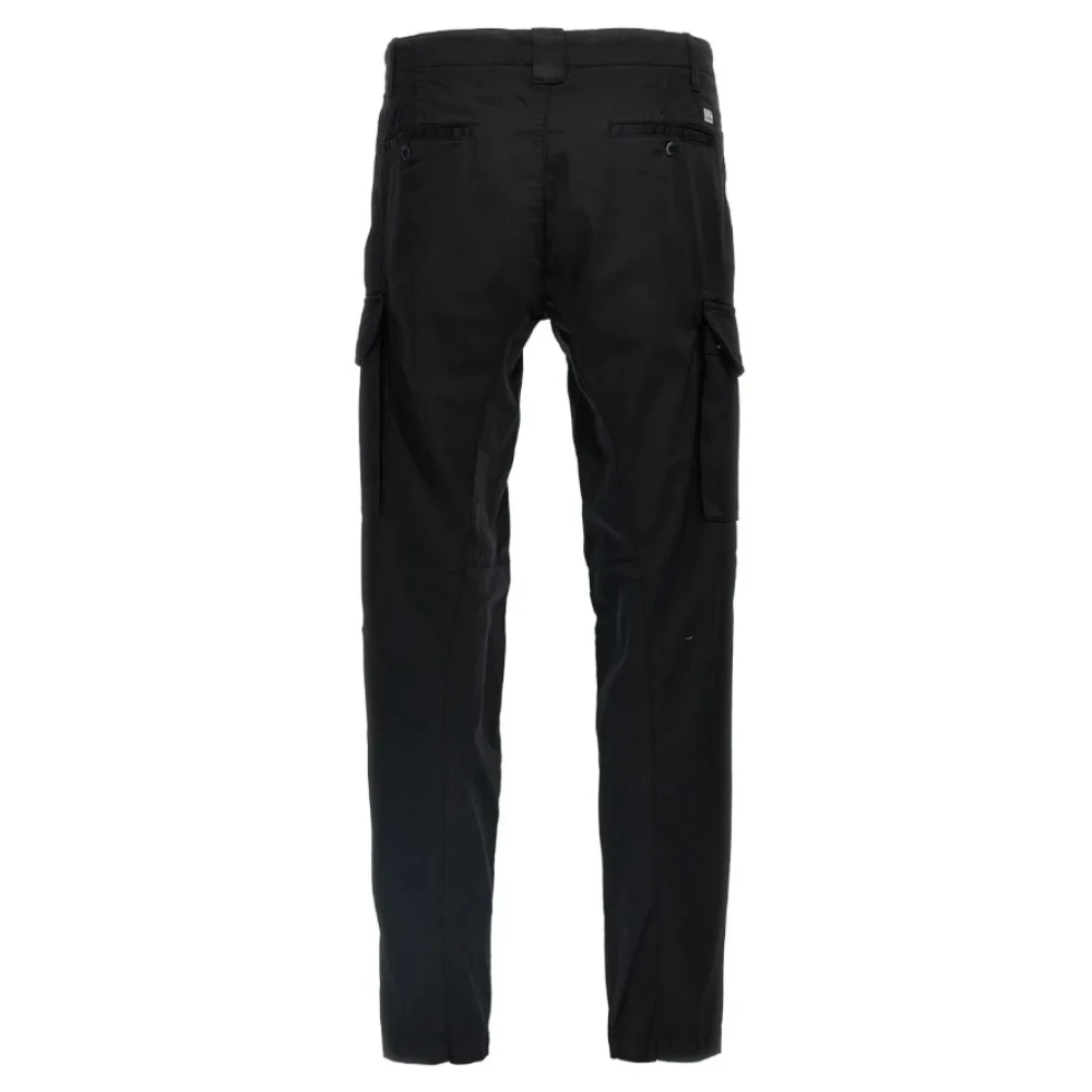 C.P. Company Zwarte Cargo Broek met Logo Patch Black Heren