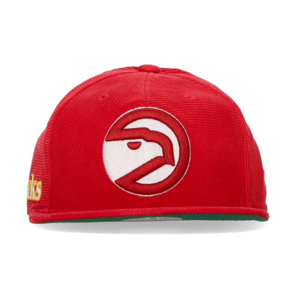 Mitchell & Ness Atlanta Hawks Velvet Platte Klep Pet Red Heren