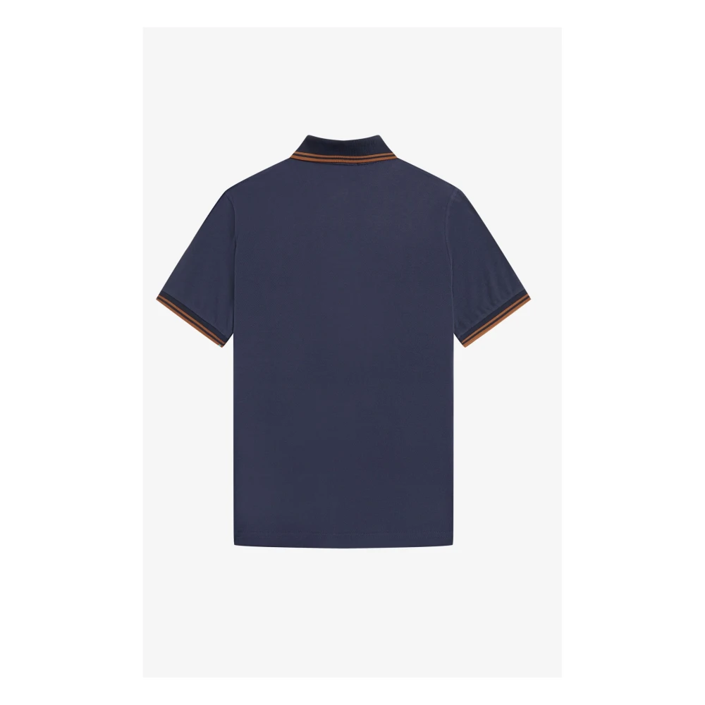 Fred Perry Iconische Twin Tipped Polo Navy Nut Blue Heren