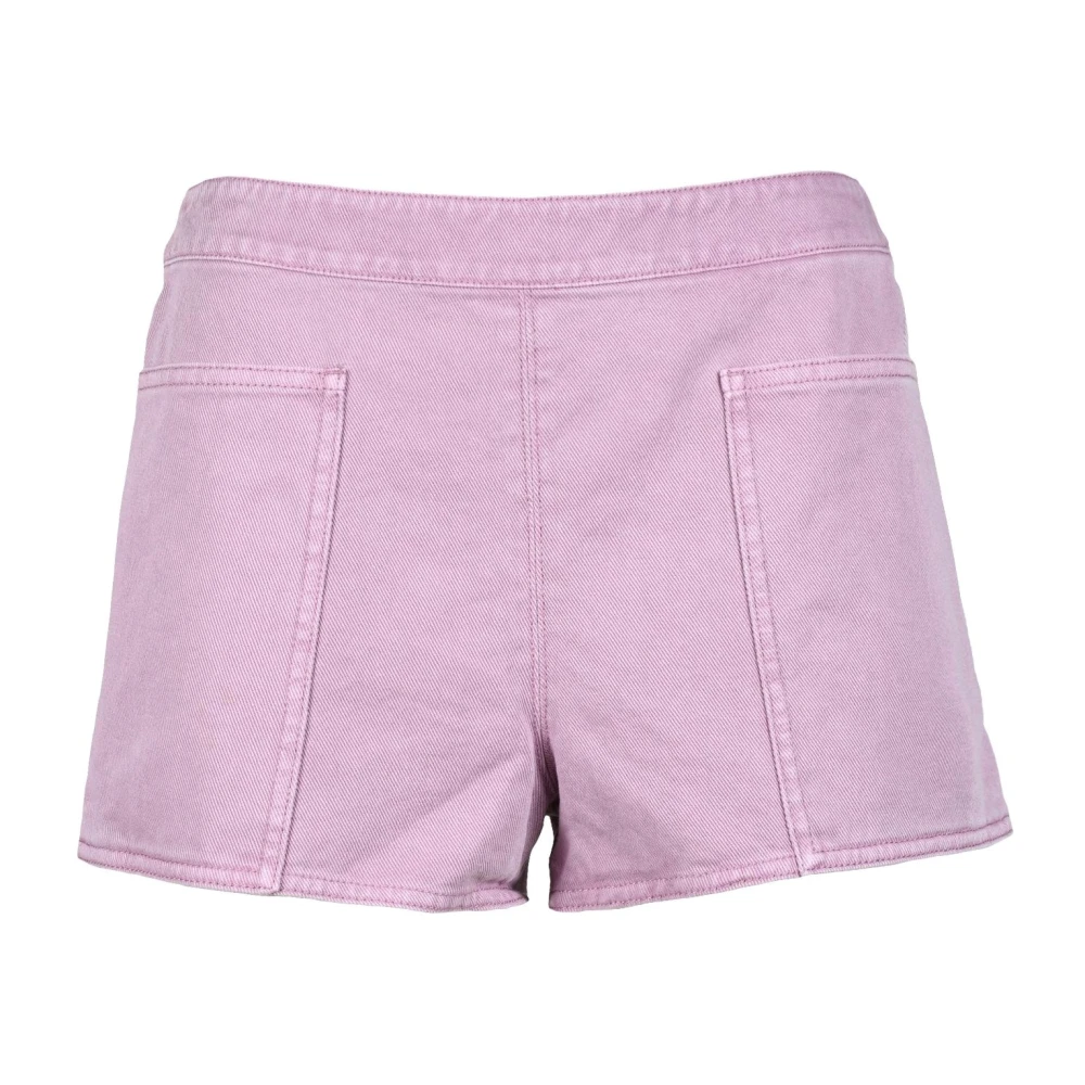 Max Mara Catwalk Shorts in katoen met rits Purple Dames