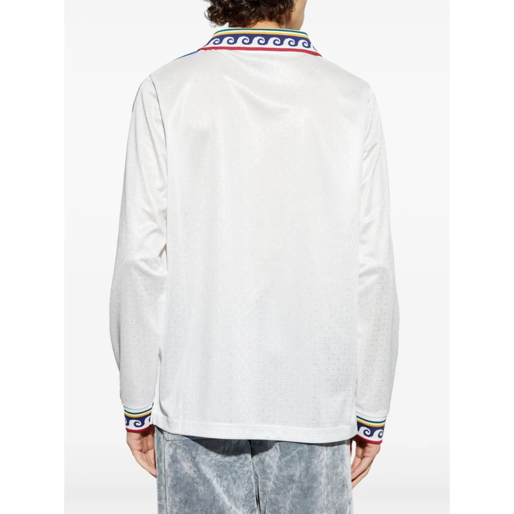 Casablanca Monogram Voetbalshirt Wit White Heren
