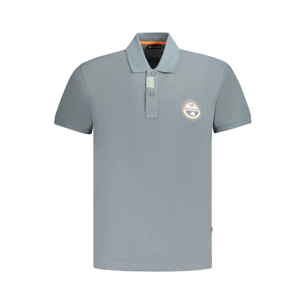 Napapijri Men's Gray Contrast Detail Polo Shirt