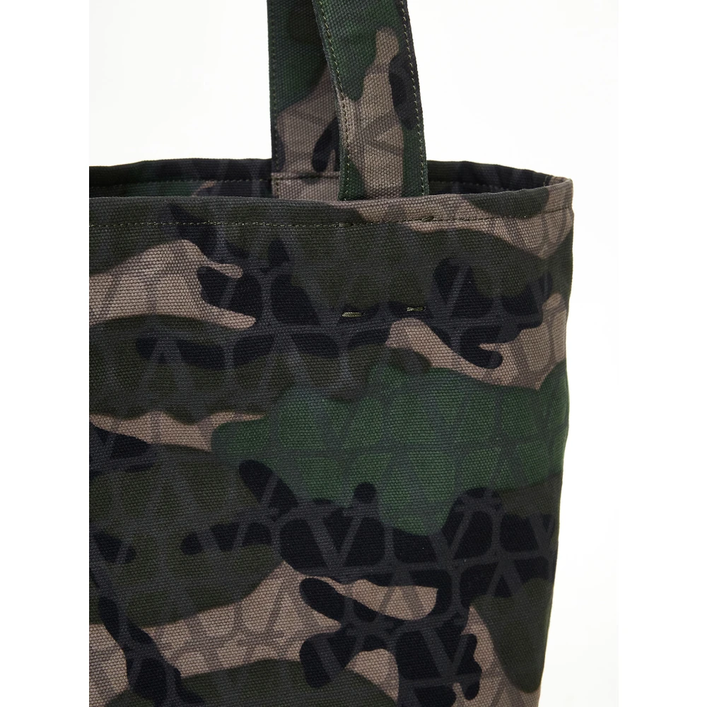 Valentino Garavani Iconographe Camouflage Tote Tas Green Heren