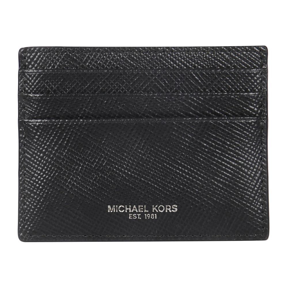 Michael Kors Stijlvolle Card Holder Portemonnee Black Heren