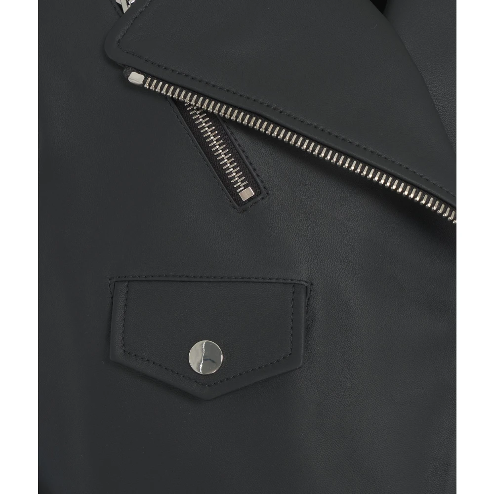 1972 Desa Stijlvolle Zwarte Leren Jas Ss25 Black Dames