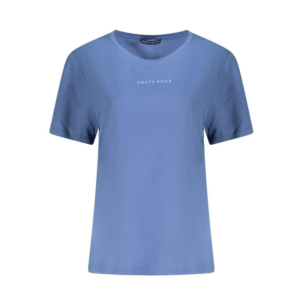North Sails Women's Blue Embossed Logo Cotton T-Shirt