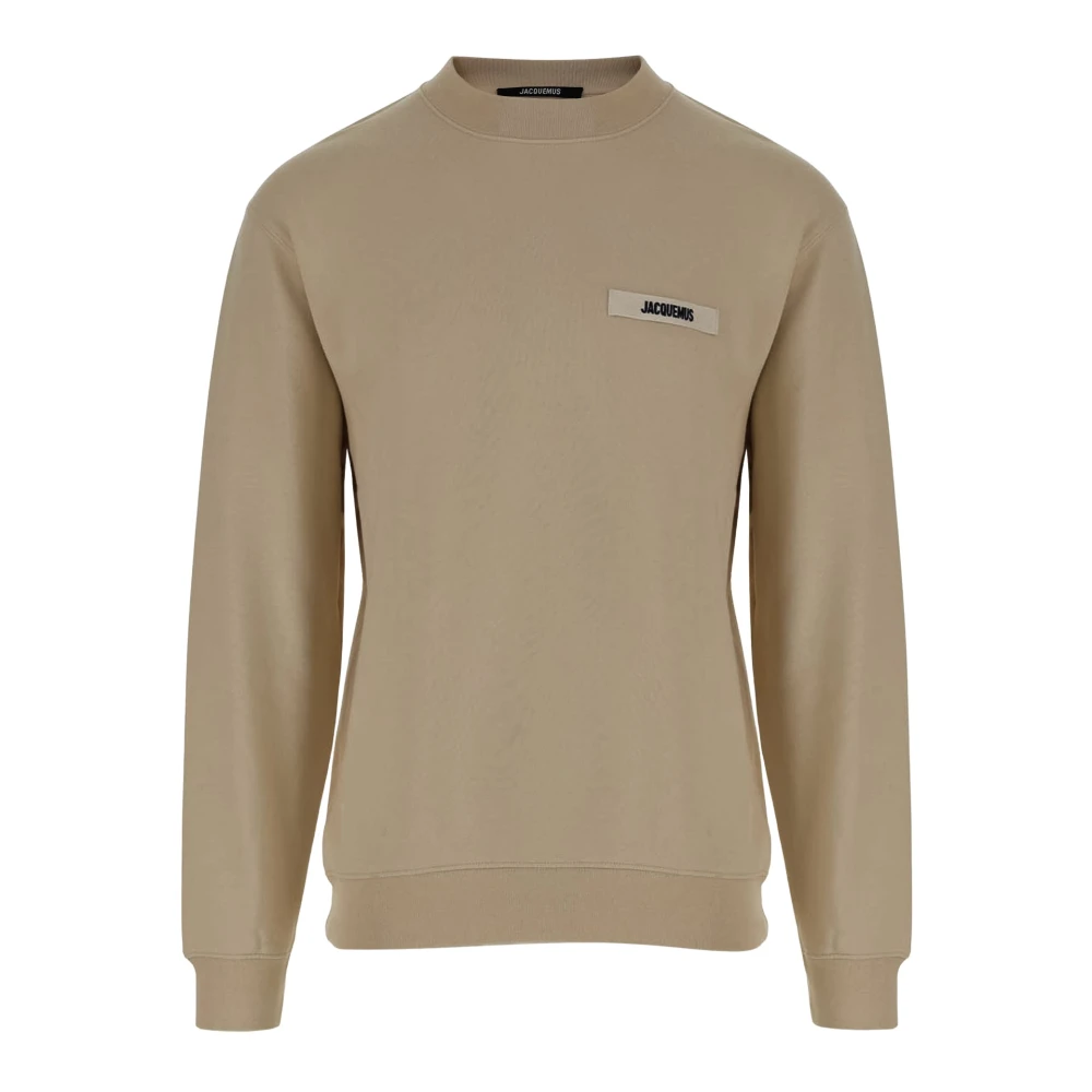 Jacquemus Men's Beige Le Sweatshirt Gros Grain Sweatshirt - Sweatshirts - M - Sweatshirts & Hoodies