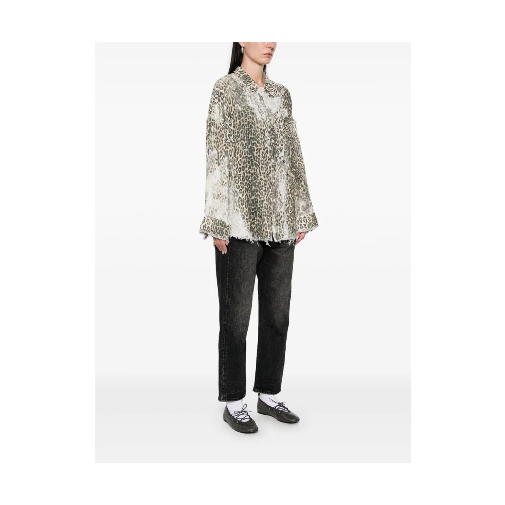 R13 Beige Geknoopte Drop Shoulder Shirt Beige Dames
