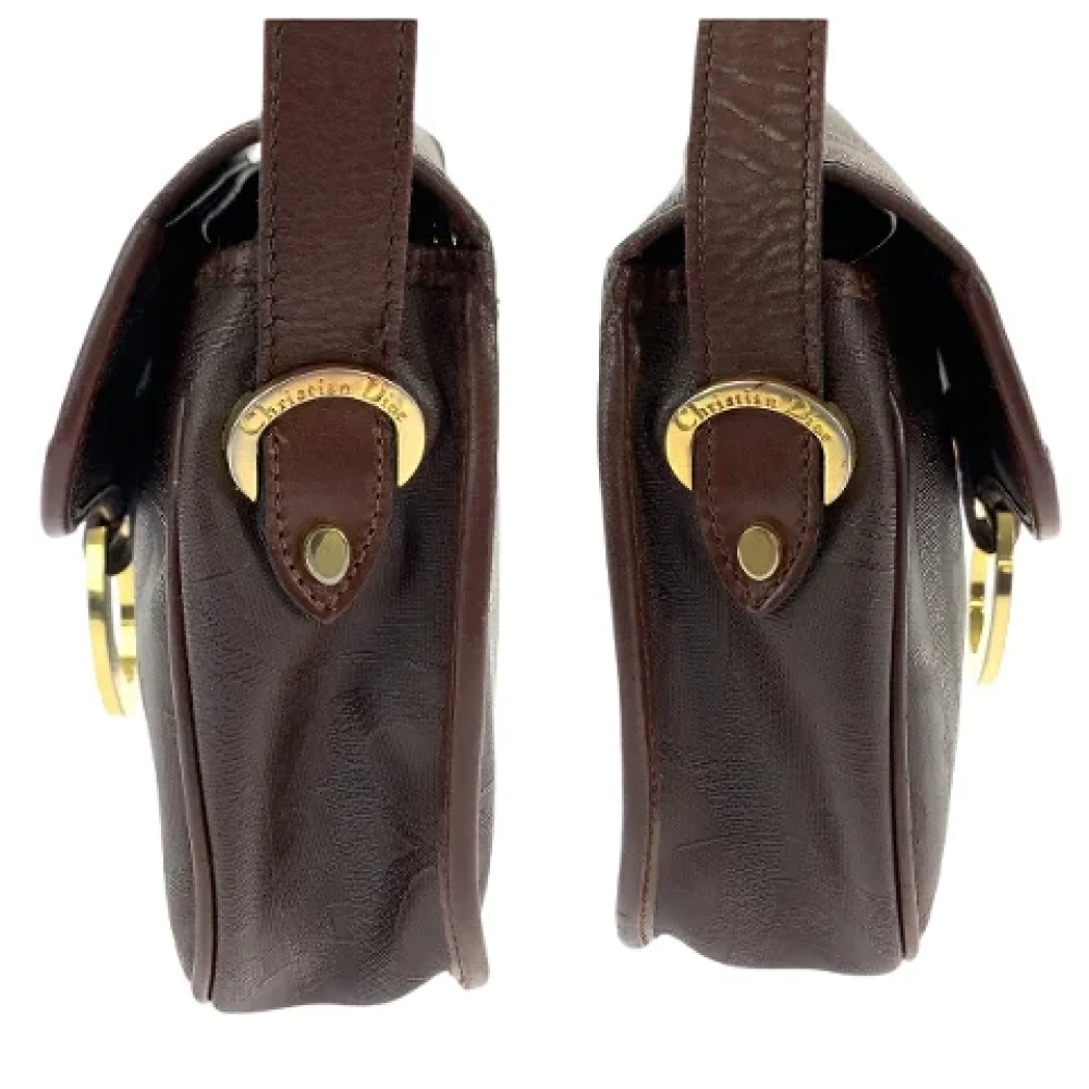 Dior Vintage Pre-owned Canvas crossbody-bags Brown Dames