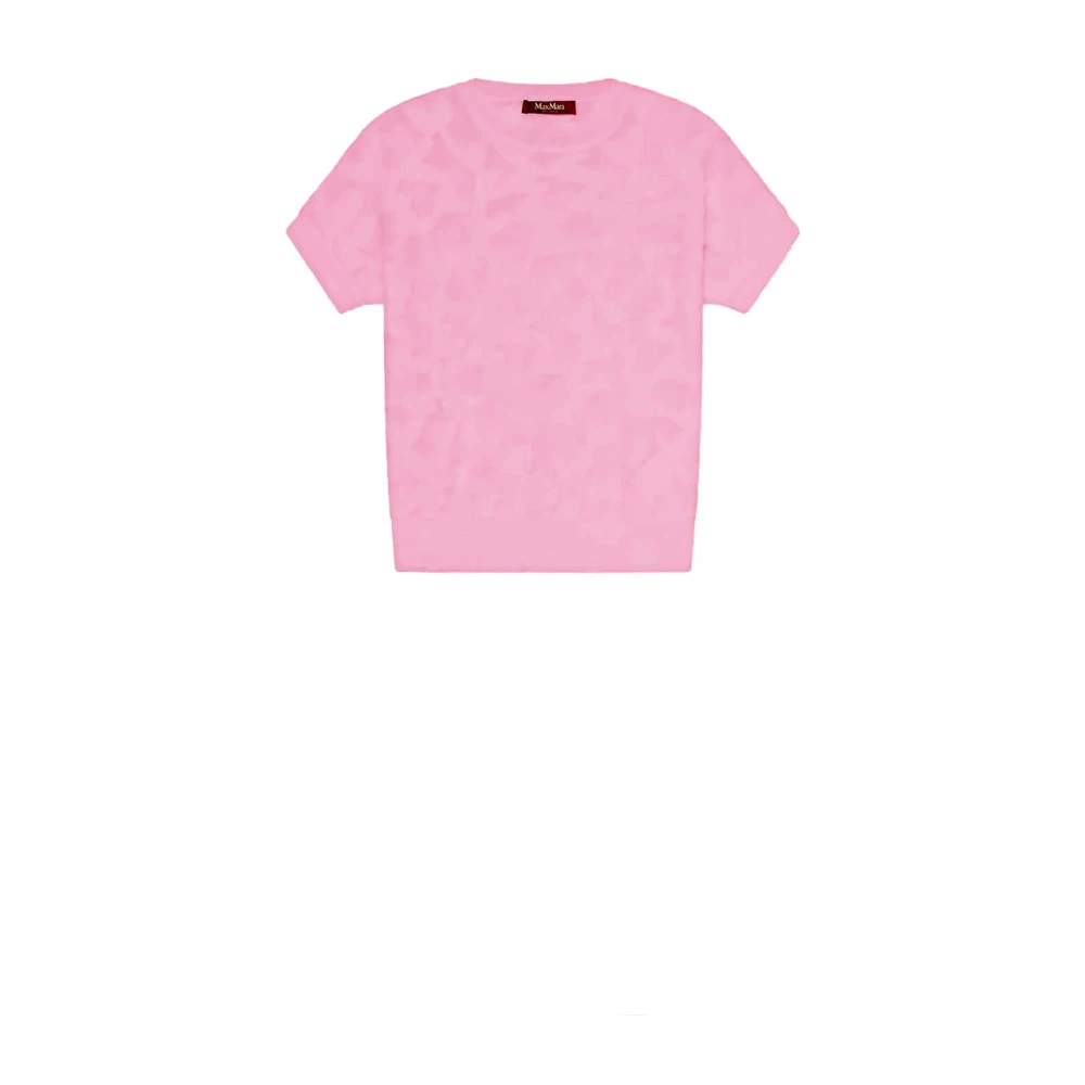 Max Mara Roze Jacquard Trui Pink Dames