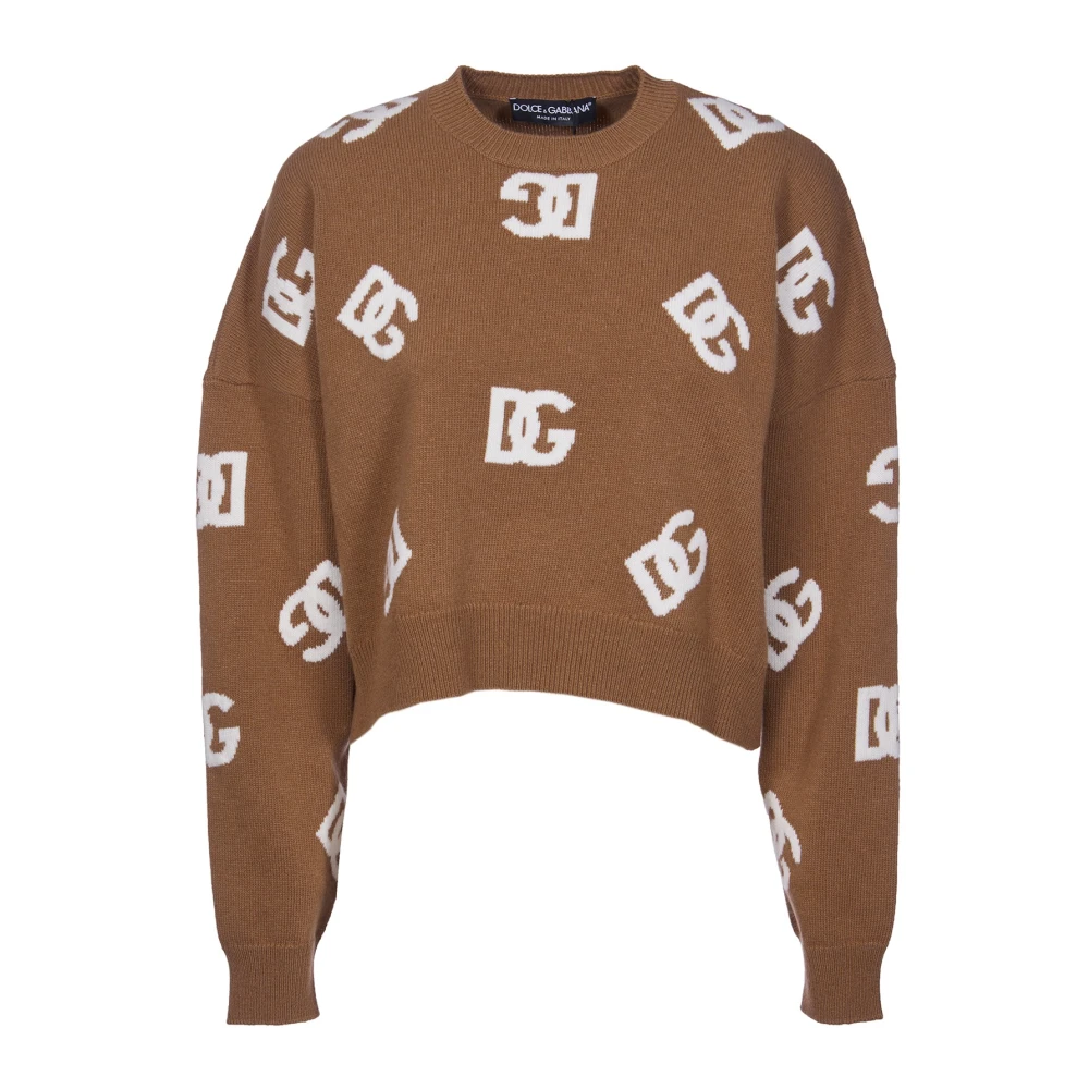 Dolce & Gabbana Pinafore Metal Sweaters Brown Dames