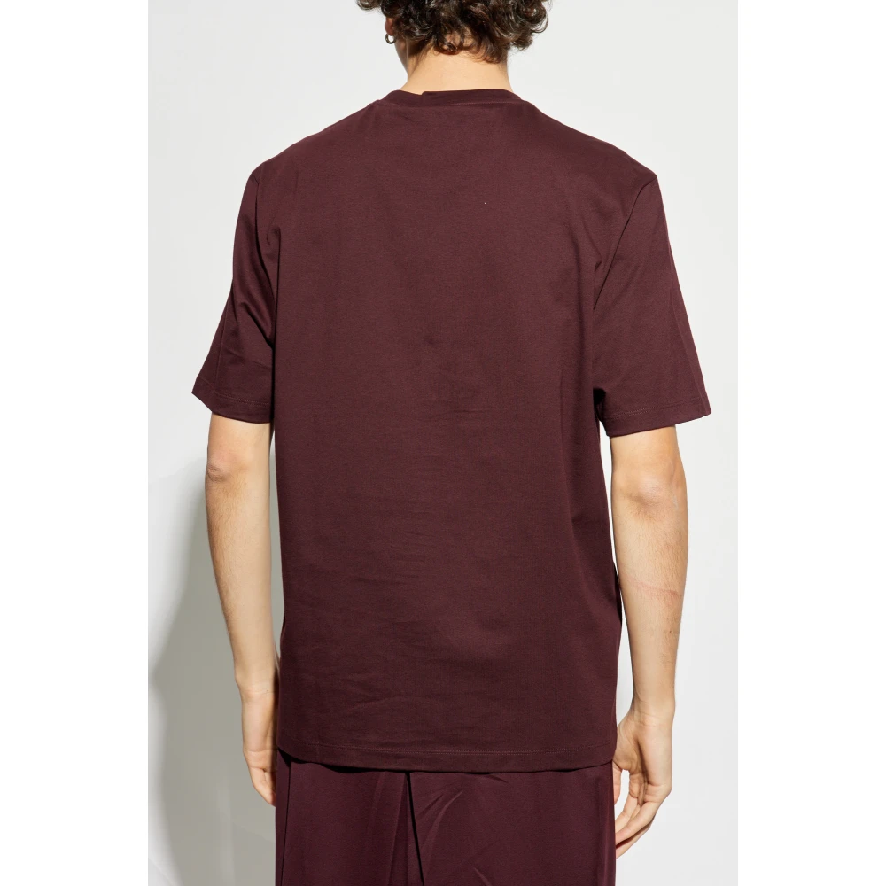 Versace T-shirt met bedrukt logo Red Heren