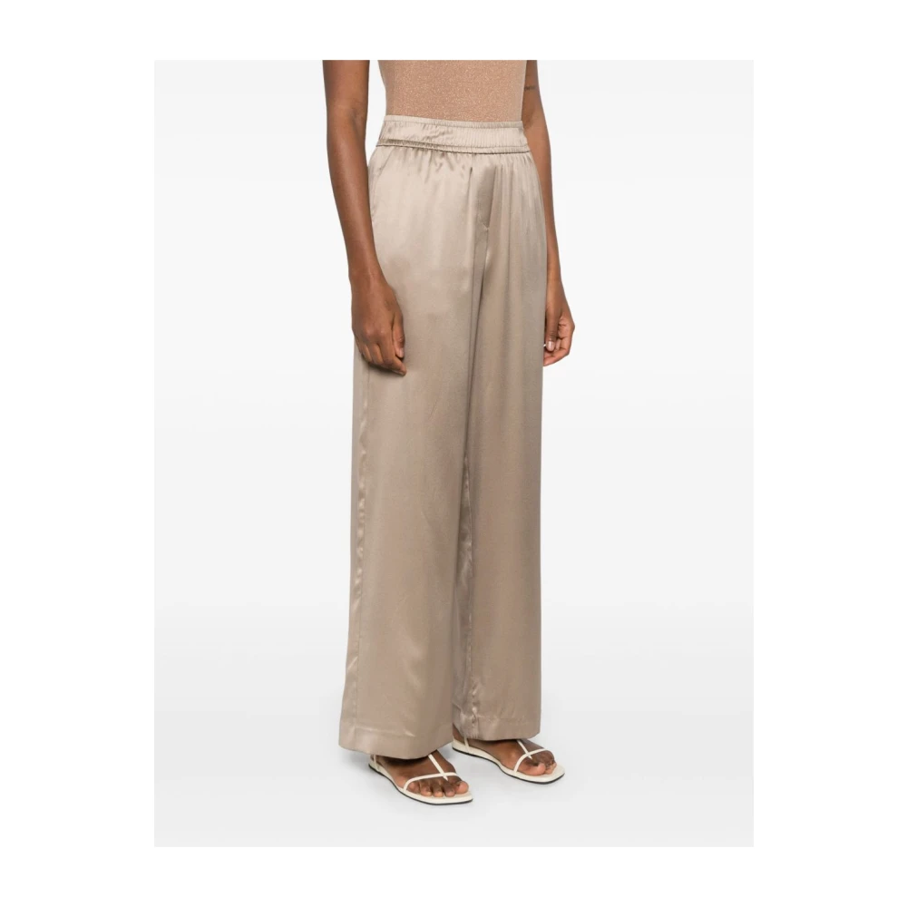 BRUNELLO CUCINELLI Broek met elastische taille en zakken Green Dames