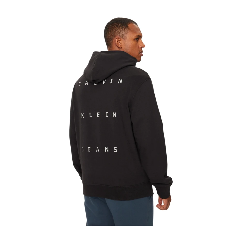 Calvin Klein Stijlvolle hoodie met capuchon Black Heren