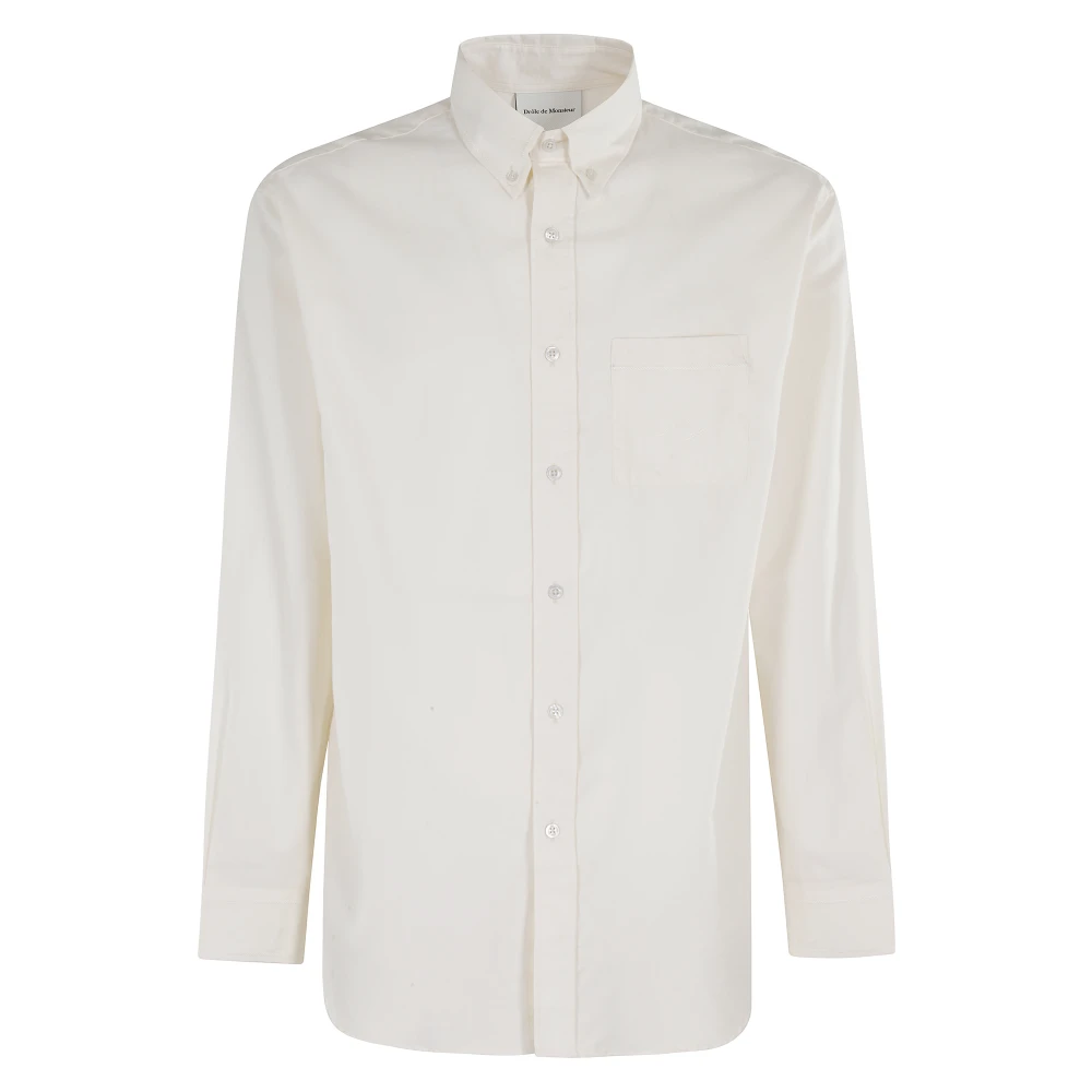 Drole de Monsieur Oxford Overhemd Klassieke Stijl White Heren