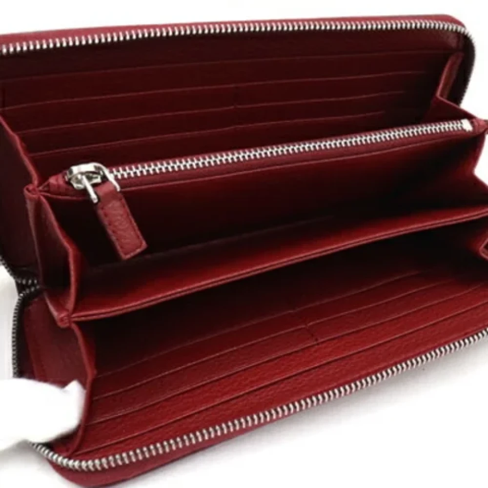 Prada Vintage Pre-owned Leather wallets Red Dames