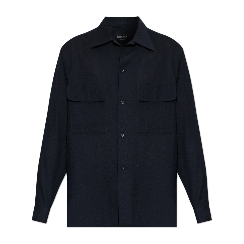 Giorgio Armani Hombre Azul Camisas, Talla: Xl