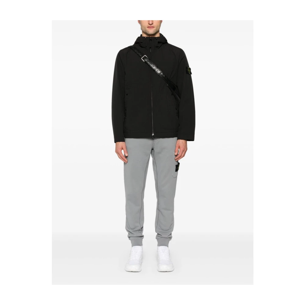 Stone Island Zwarte Parka voor Mannen Black Heren
