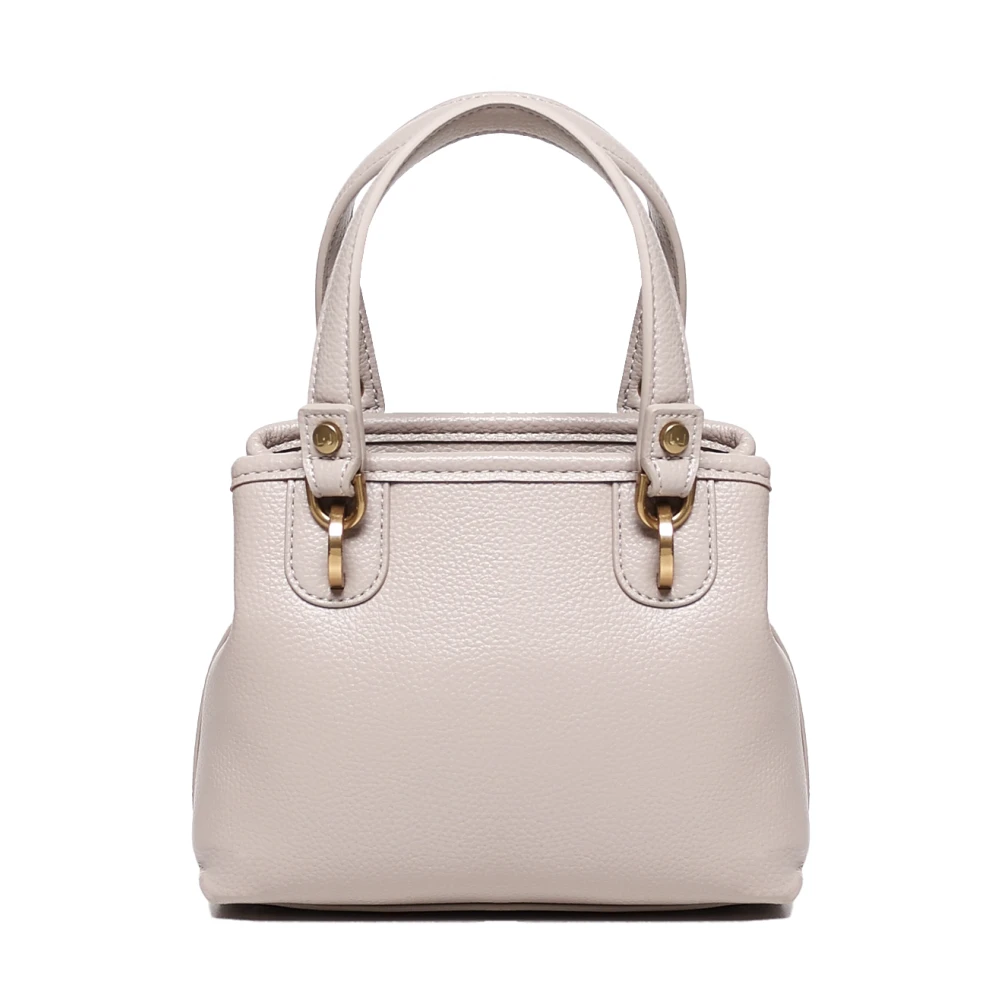 Liu Jo Taupe Gehamerde Effect Handtas met Riem Beige Dames