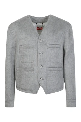 Hairy Collarless Jacket