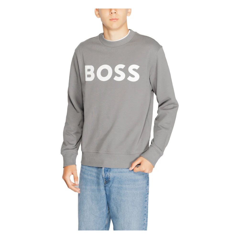 Hugo Boss Grijze Sweatshirt met Lange Mouwen en Ronde Hals Gray Heren
